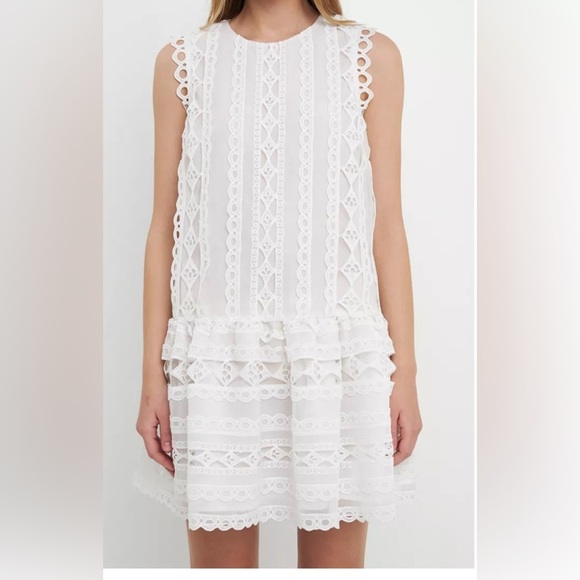Endless Rose Dresses & Skirts - Endless Rose Lace Mini Dress white M